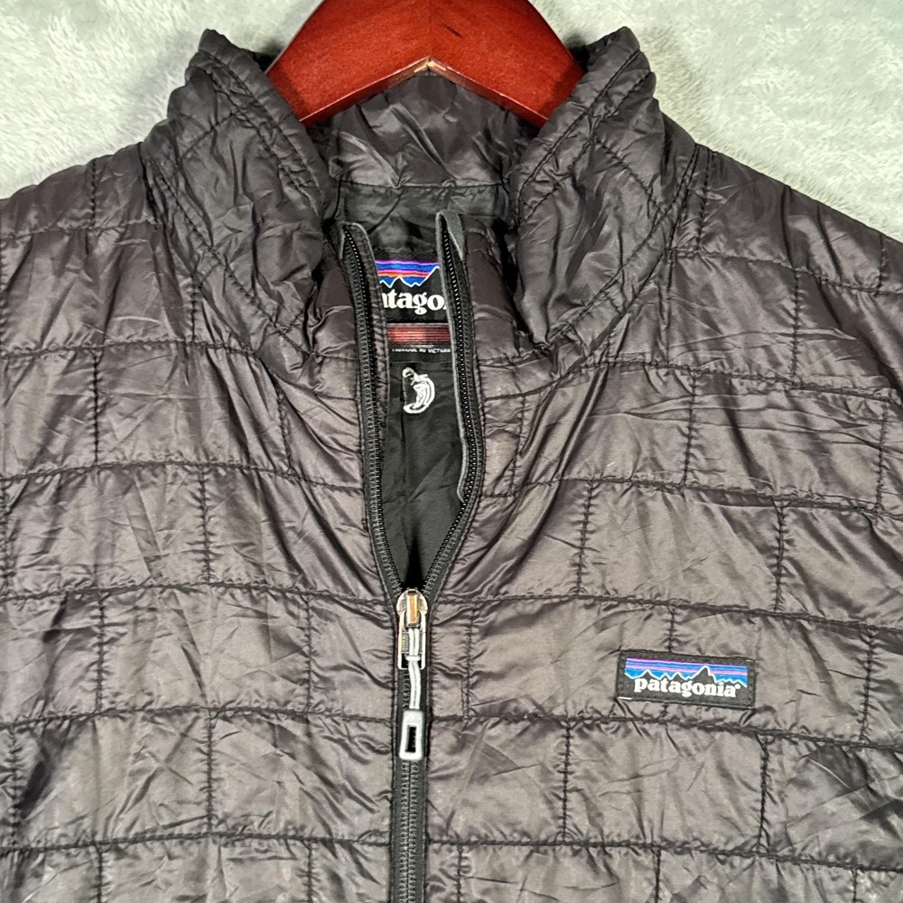 Patagonia Nano Puff Jacket Womens XL Black Puffer Insulated Full Zip *Repair - Picture 3 of 12